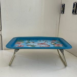 Hummingbird metal tin service tray
